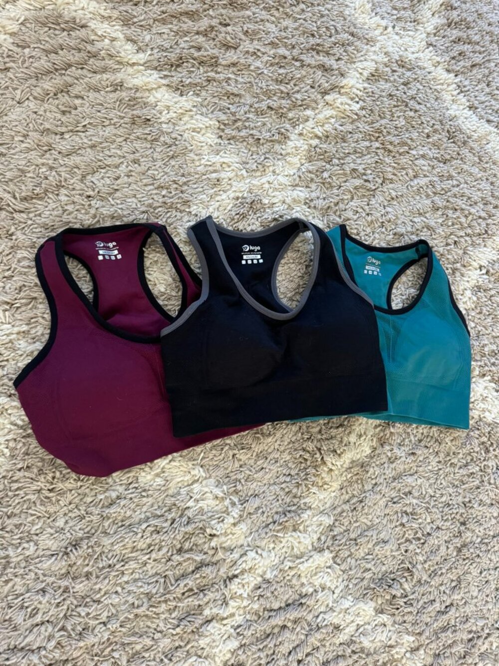 3 Pack Sports Bra Set Size Medium